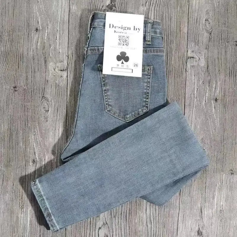 High Waist Slim Fit Jeans – Elastische Bleistifthose für Damen